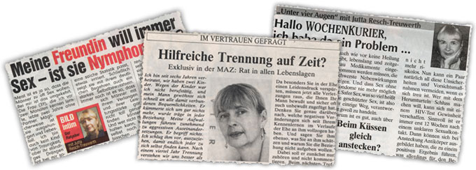 Jutta Resch-Treuwerth in BILD intim, Märkische Allgemeine, Wochenkurier